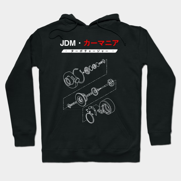 JDM Turbocharger Hoodie by Widmore